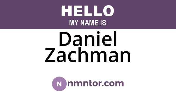 Daniel Zachman