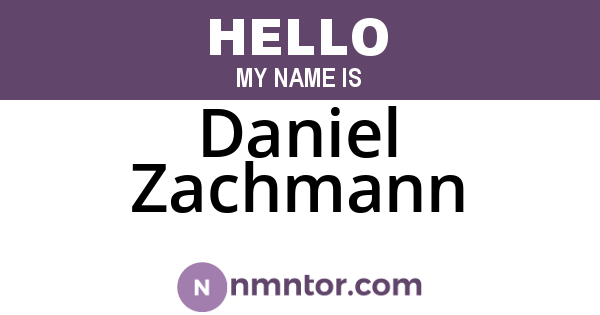 Daniel Zachmann