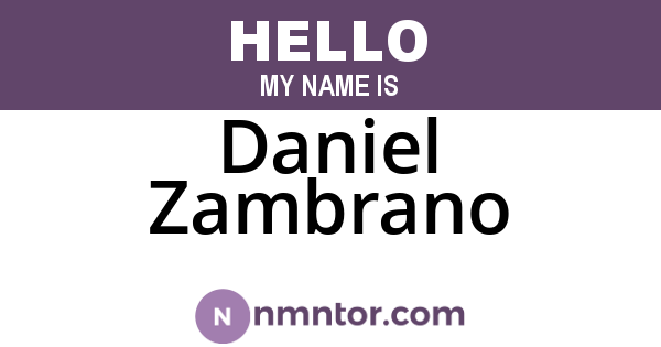 Daniel Zambrano