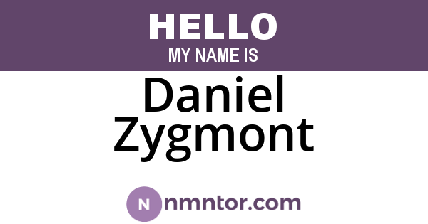 Daniel Zygmont