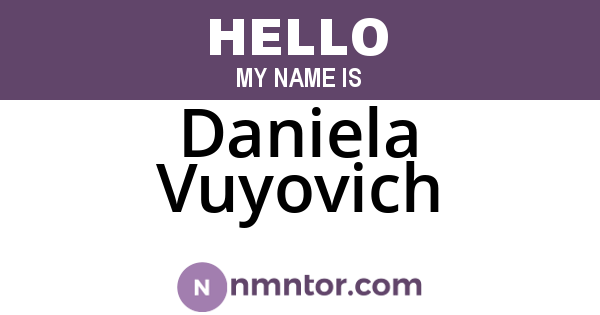 Daniela Vuyovich