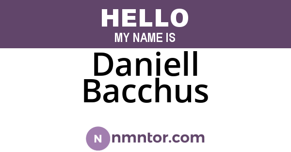 Daniell Bacchus