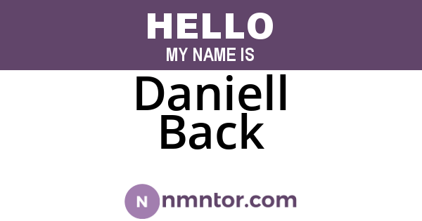 Daniell Back