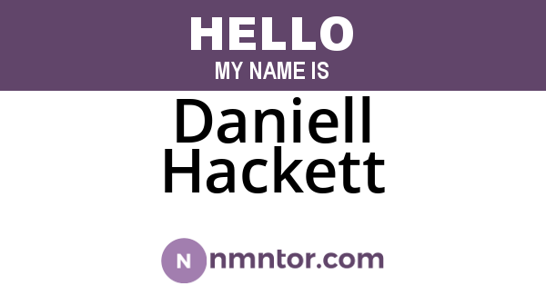 Daniell Hackett