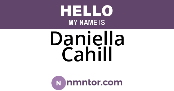 Daniella Cahill