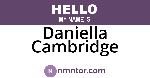 Daniella Cambridge