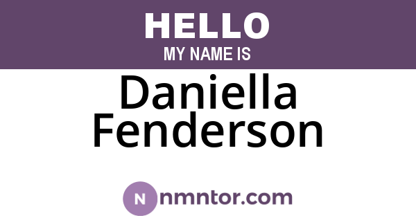Daniella Fenderson