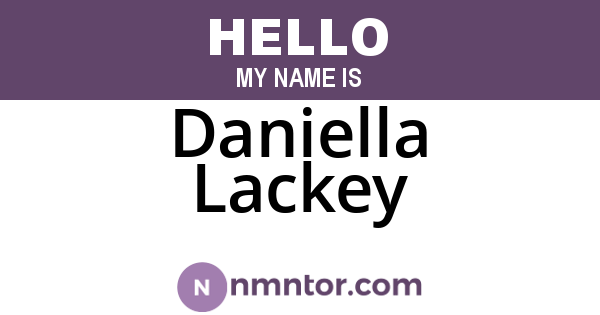 Daniella Lackey