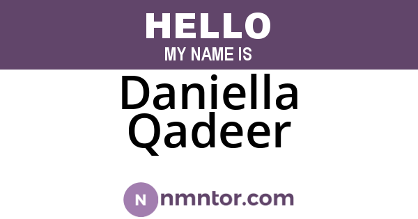 Daniella Qadeer