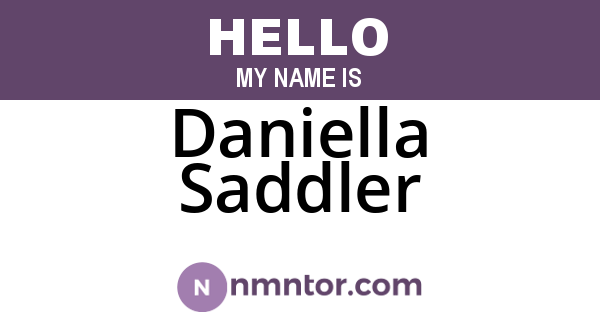 Daniella Saddler