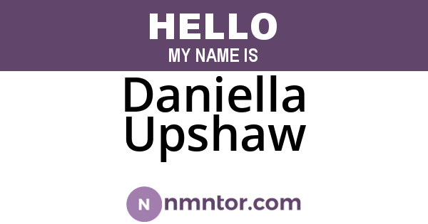 Daniella Upshaw