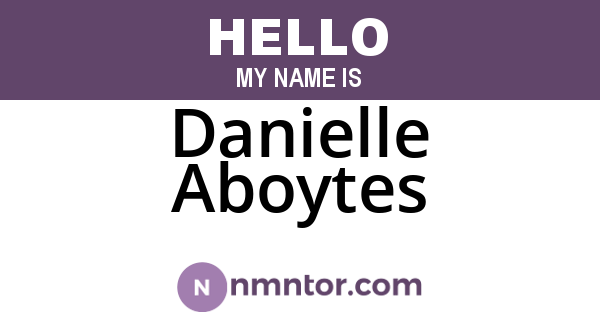 Danielle Aboytes
