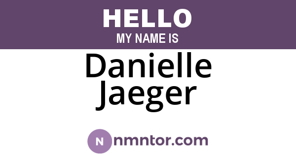 Danielle Jaeger