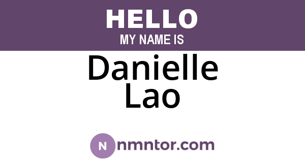 Danielle Lao