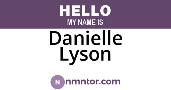 Danielle Lyson