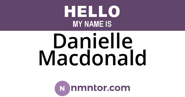 Danielle Macdonald
