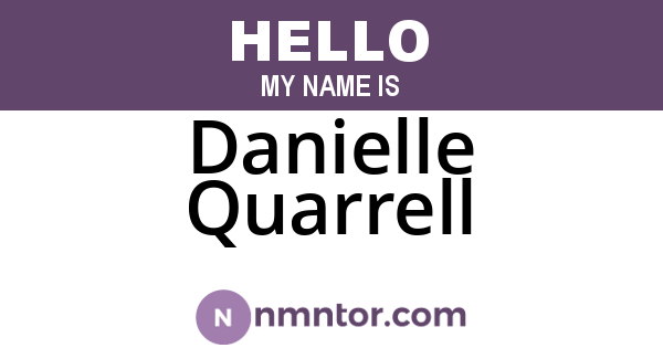 Danielle Quarrell