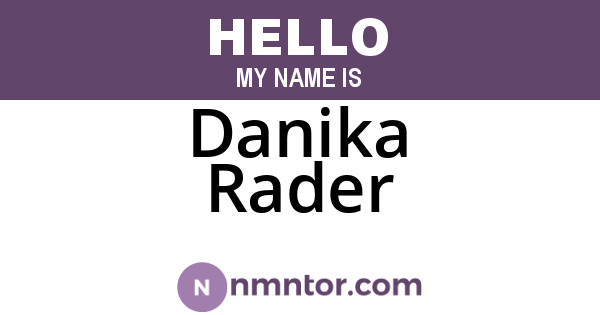 Danika Rader