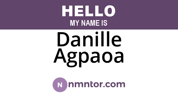 Danille Agpaoa