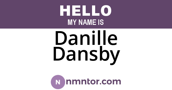 Danille Dansby