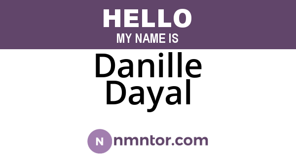 Danille Dayal