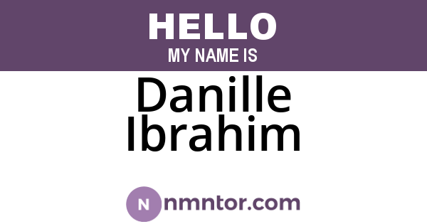 Danille Ibrahim
