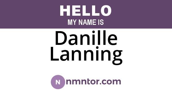 Danille Lanning