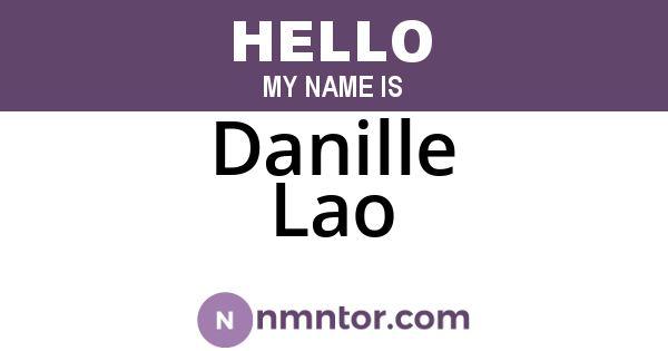Danille Lao