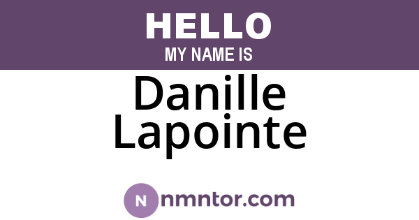 Danille Lapointe