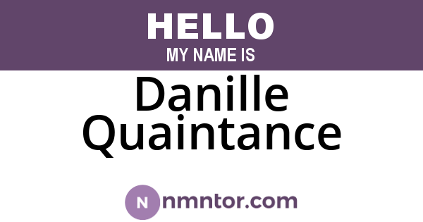 Danille Quaintance