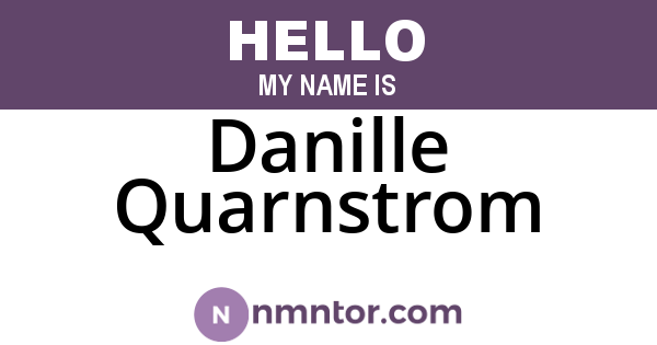 Danille Quarnstrom