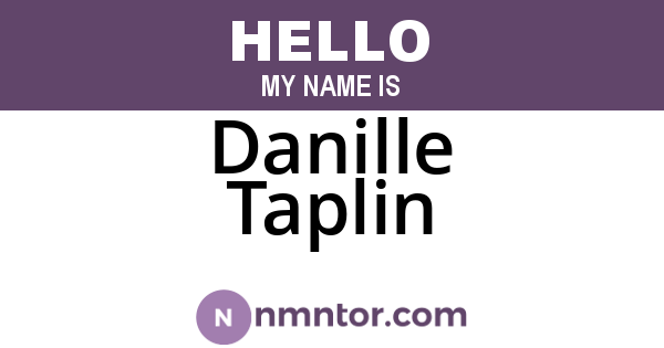 Danille Taplin