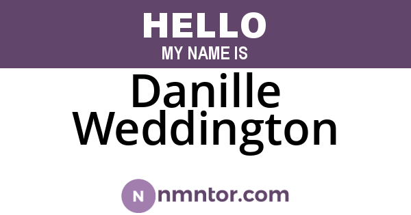 Danille Weddington