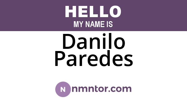 Danilo Paredes