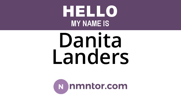 Danita Landers