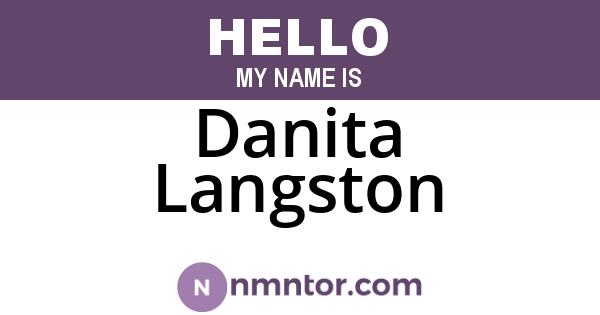 Danita Langston