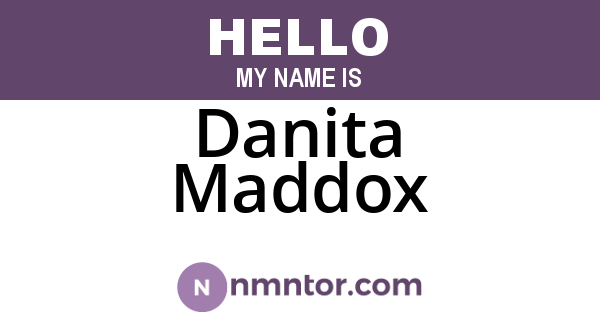 Danita Maddox