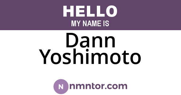 Dann Yoshimoto