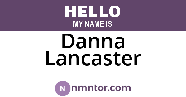 Danna Lancaster