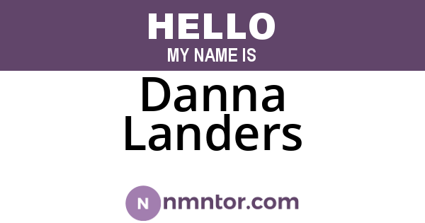 Danna Landers