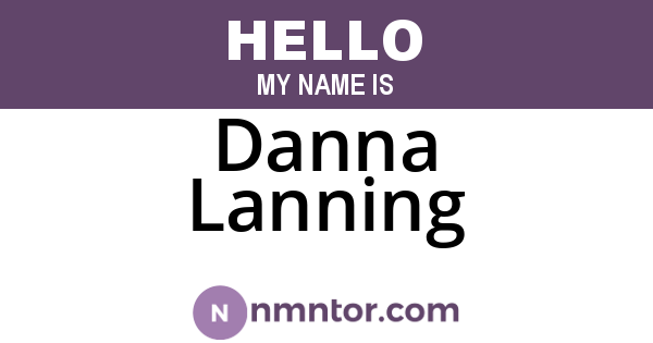 Danna Lanning