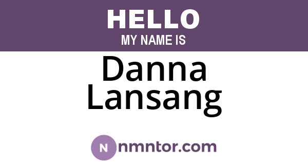 Danna Lansang