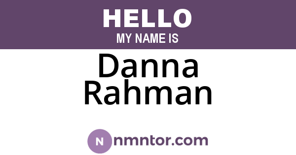 Danna Rahman