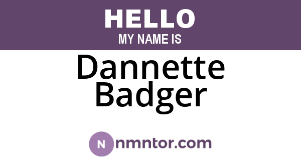 Dannette Badger