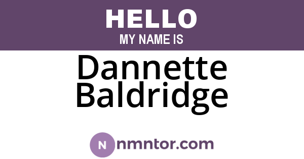 Dannette Baldridge