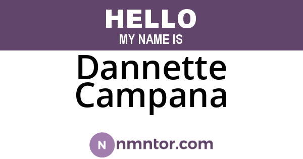 Dannette Campana