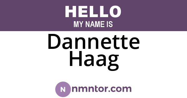 Dannette Haag