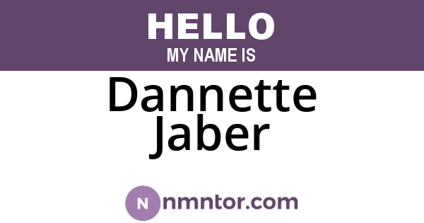 Dannette Jaber