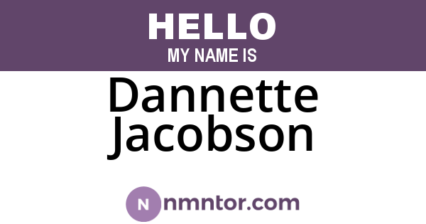 Dannette Jacobson