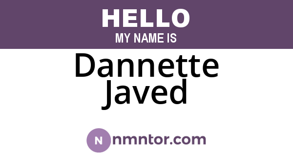 Dannette Javed